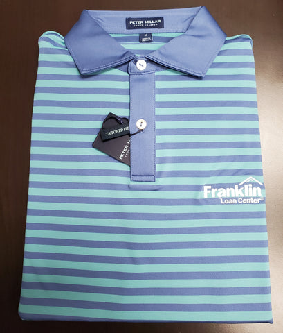 Peter Millar - Green & Blue Stripe Polo