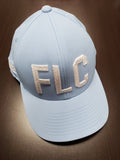 FLC Hats 2023 (light blue/white, white/blue, navy blue/orange, black/pink, grey/white)