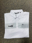 Travis Matthew White and Gray Polo